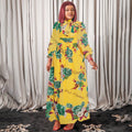 Aliexpress  beach seaside cross-border supply african clothing women's plus size chiffon printed dress