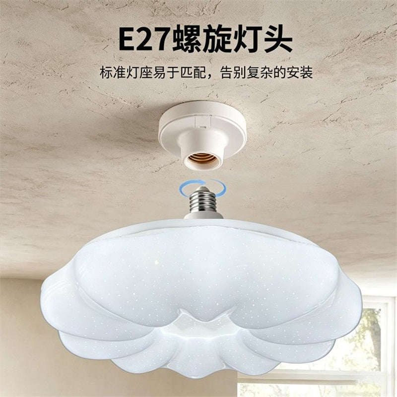 Led ufo lamp e27 spiral mouth for home round master bedroom lamp room dining room lamp screw lamp