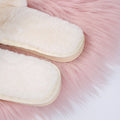 Fuzzy slippers - autumn/winter rhinestone 2024 new collection - open toe, wearable outdoors, cute and girly, cotton slippers, flat heel, comfortable slides