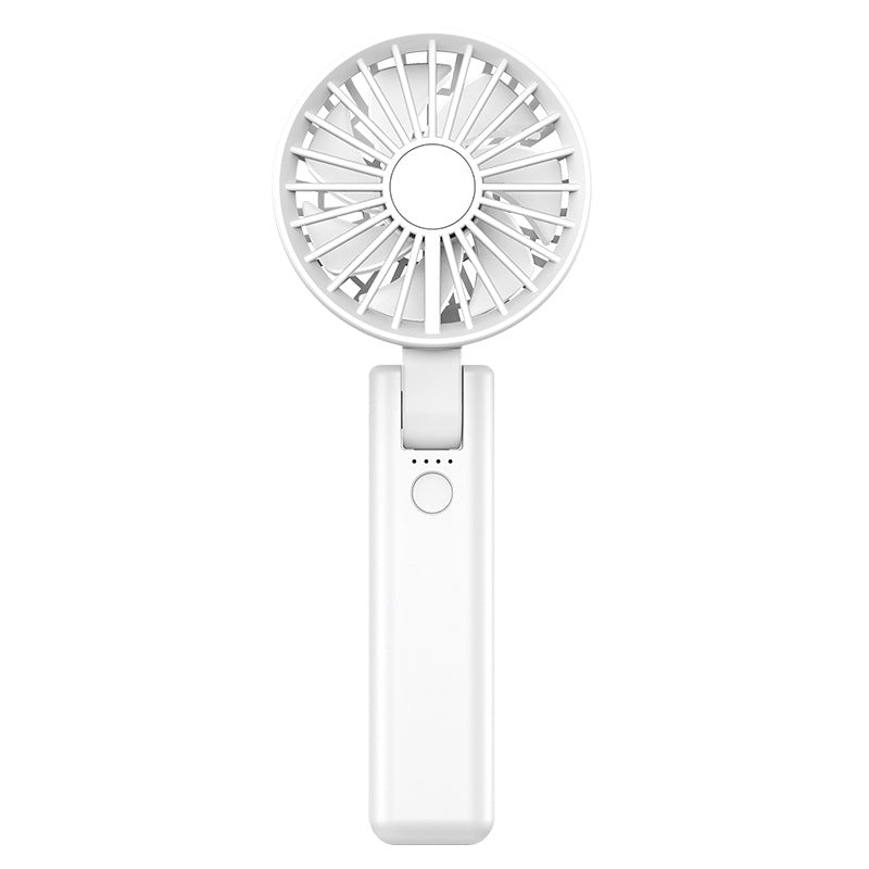new arrival handheld double-leaf fan for home desktop foldable small fan usb outdoor portable hiking buckle fan