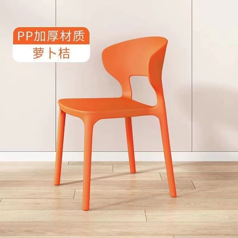 For home chair modern casual dining table and chair thickened plastic horn chair nato casual milk tea back chair negotiation chair