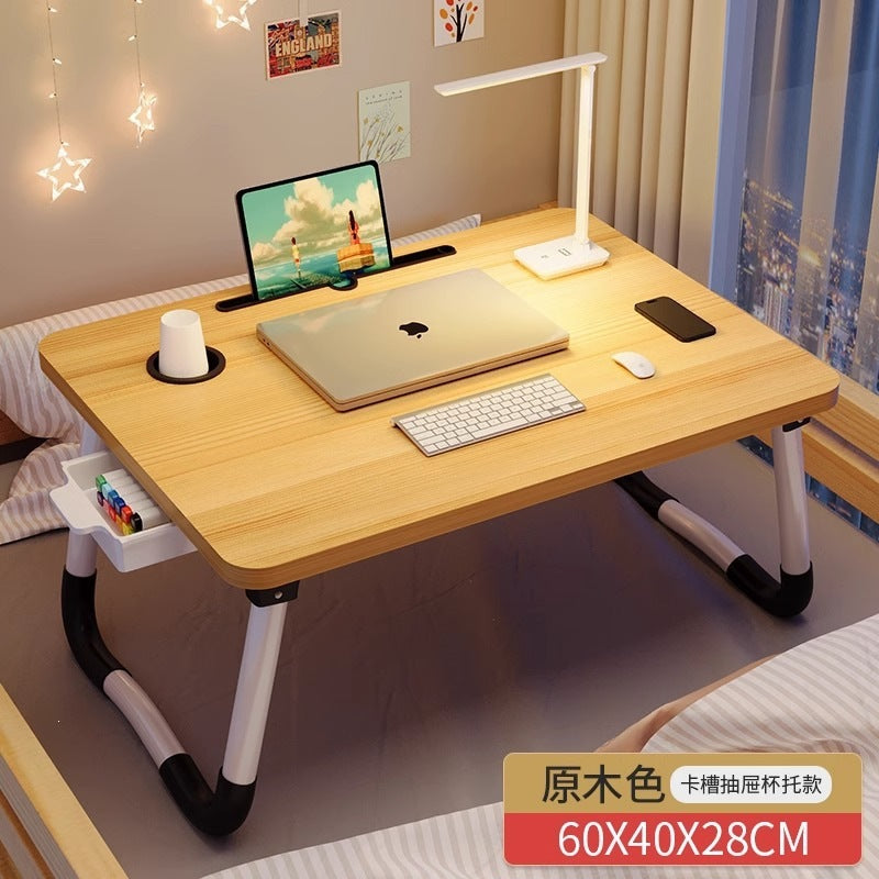 Small table on the bed, foldable computer desk, for home bedroom bay window desk, dormitory student dormitory lazy study table