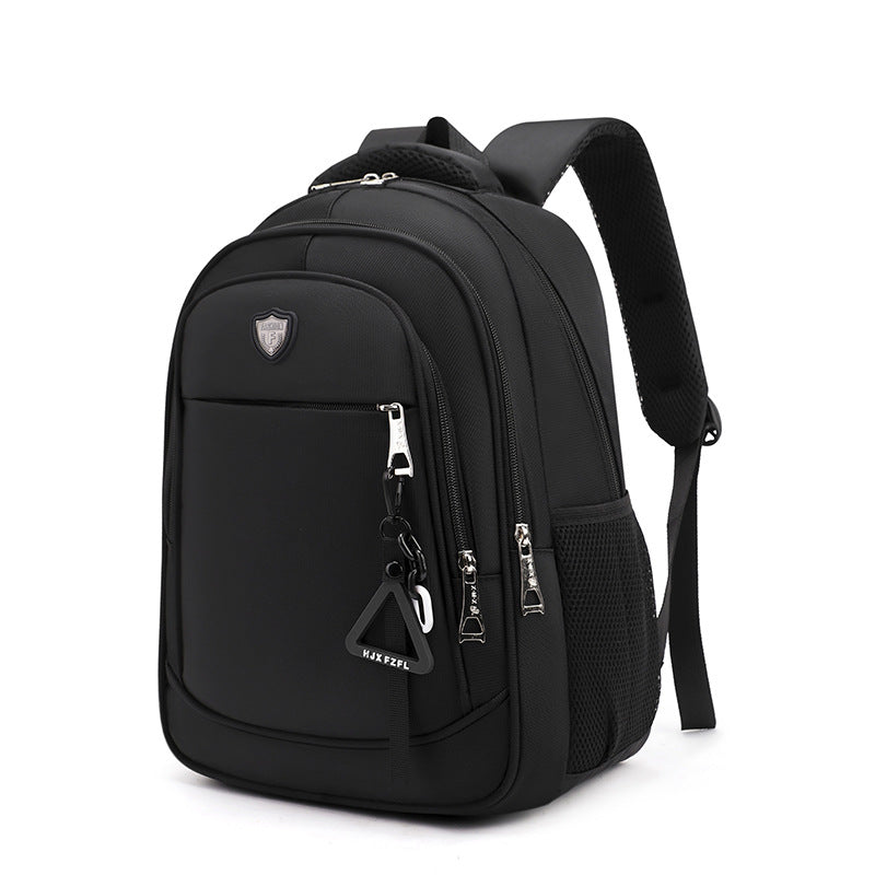 Short trip backpack with pendant, light backpack, men's large-capacity business computer bag, junior high school student schoolbag