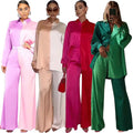 African cross-border sourcing:  new print two-tone top and pants casual set - basic women's clothing clearance