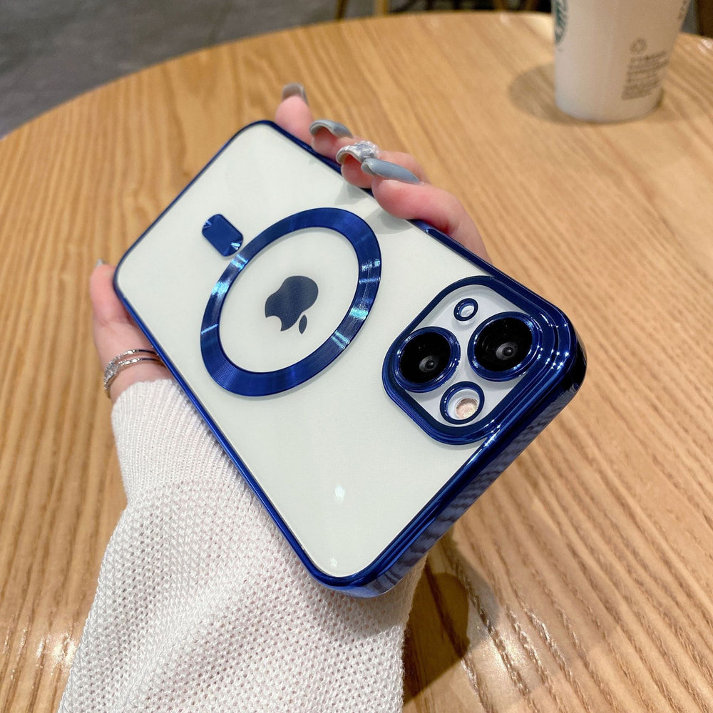 Suitable for iphone 17 electroplated magnetic cd texture lens film 16 phone case apple 15 magnetic full coverage protective case 14