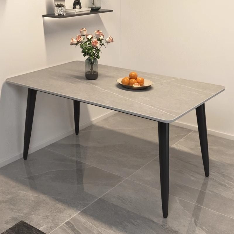 Rock slab dining table and chair combination dining table for home small apartmentaccessible luxury living room dining table rectangular modern marble casual