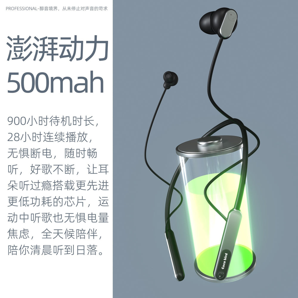 Shadow giant bluetooth wireless sports neckband headphones - in-ear, long-lasting battery, universal fit