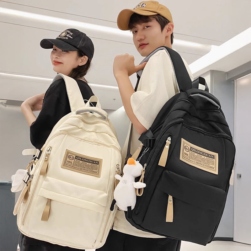 casual versatile backpack - large capacity retro minimalist laptop backpack for college, high school, and middle school students - unisex