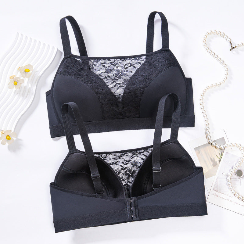 wholesale of plus-size european and american lace-trimmed comfortable women's plus-size lingerie, sexy push-up breathable bras for larger busts