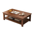Double-layer coffee table, home living room, rectangular dining table, small apartment tea table, rental house, office reception tea table