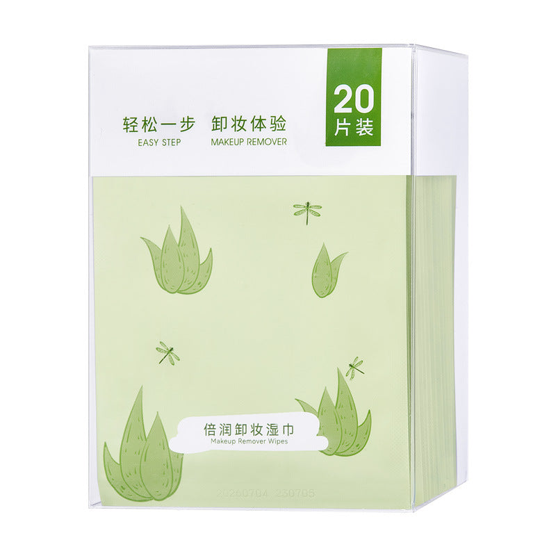 Snow belle double moisturizing makeup remover wipes one-piece independent packaging a must-have for lazy people on business trips 20 pieces in a box in stock wholesale
