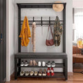Simple shoe changing stool entrance door for home coat rack floor-standing entrance storage rack all-in-one foyer multifunctional coat rack