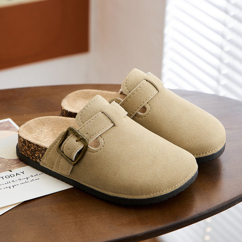 Family birkenstock outwear 2026 spring autumcute cartoon big childrenkids birkenstock shoes toe outwear half slippers women