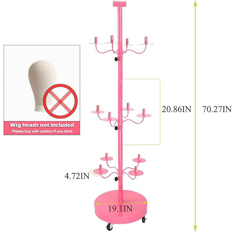 Source Factory Fake Head Rack Wig Display Rack Head Model Head Bracket Metal Wig Storage Rack