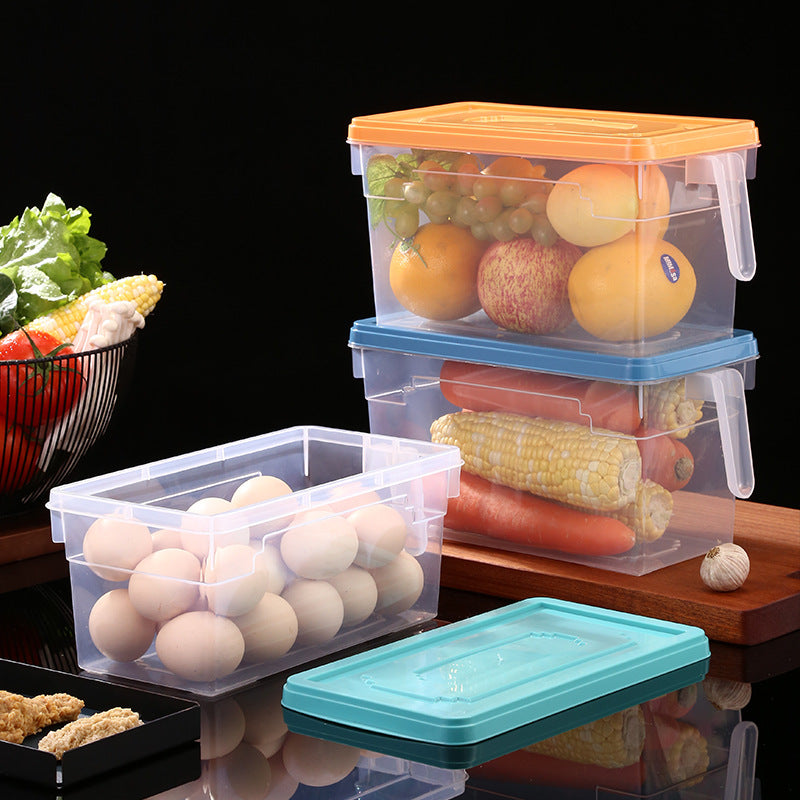 Japanese-style refrigerator storage box, drawer-type kitchen, transparent plastic fresh-keeping box, custom logo,  food storage box.