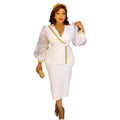 African cross-border e-commerce ol commute organza dress european and american  women's two-piece set pencil skirt