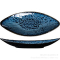 Japanese creative kiln-shaped boat-shaped sushi plate new arrival restaurant for home willow leaf-shaped stylish dessert plate wholesale