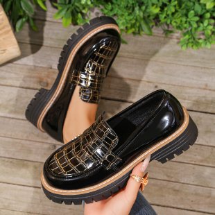 spring export cross-border plus size chunky sole loafers for women, sizes 36-43. wholesale available. dropshipping to , , and other platforms. versatile style