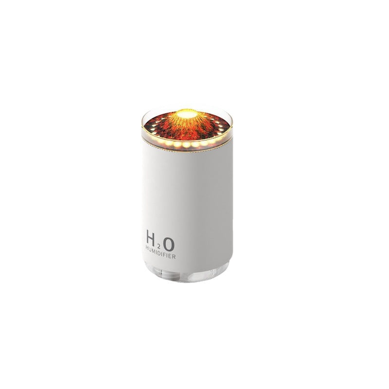 Artificial flame aromatherapy machine for home bedroom office desktop atmosphere lamp humidifier diffuser small volcano desktop