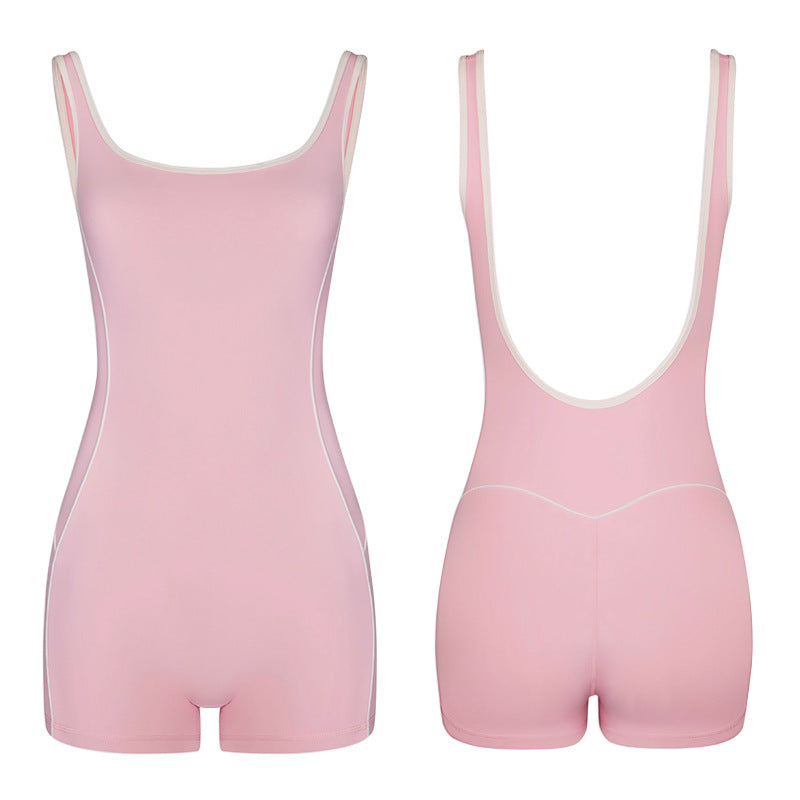 sleeveless long and short one-piece yoga wear running sports fitness low-intensity training wear pilates one-piece