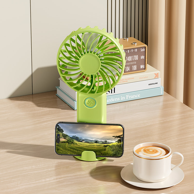 new product handheld fan mini desktop fan usb rechargeable high wind power student small fan wholesale logo