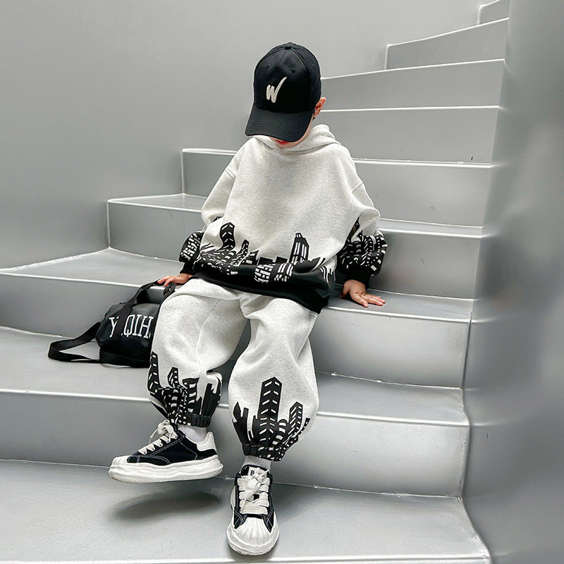 Autumn suitnew arrivalk-style medium david sweatshirt cool and stylish boy spring & fall style long sleeves cool clothes
