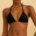 Fashion cross-border star pendant halter-style chest chain sexy clavicle niche body chain easiest for match chain