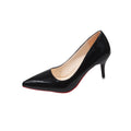 High heels women's stilettos 2026 spring autumflats patent leather black sexy pointed toe high heels bright leather flats women