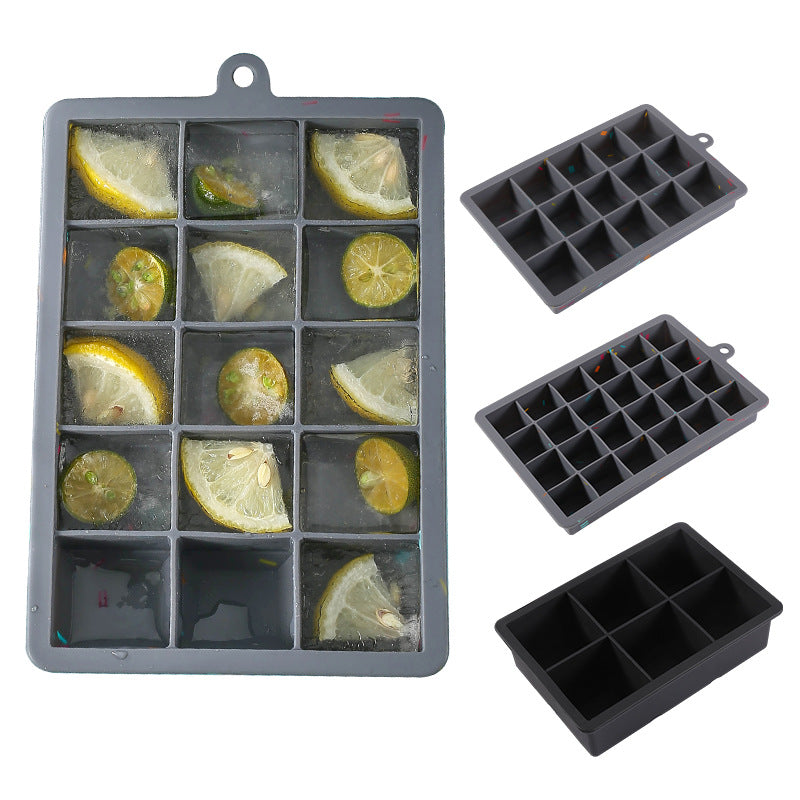 Ice grids new arrival ice cube mold silicone 15 grids 6 grids jelly ice maker ice box ice mold manufacturer in stock