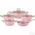 Exportexportfor home non-stick stone soup pot 10-piece set 10 pcs advanced non stick pot