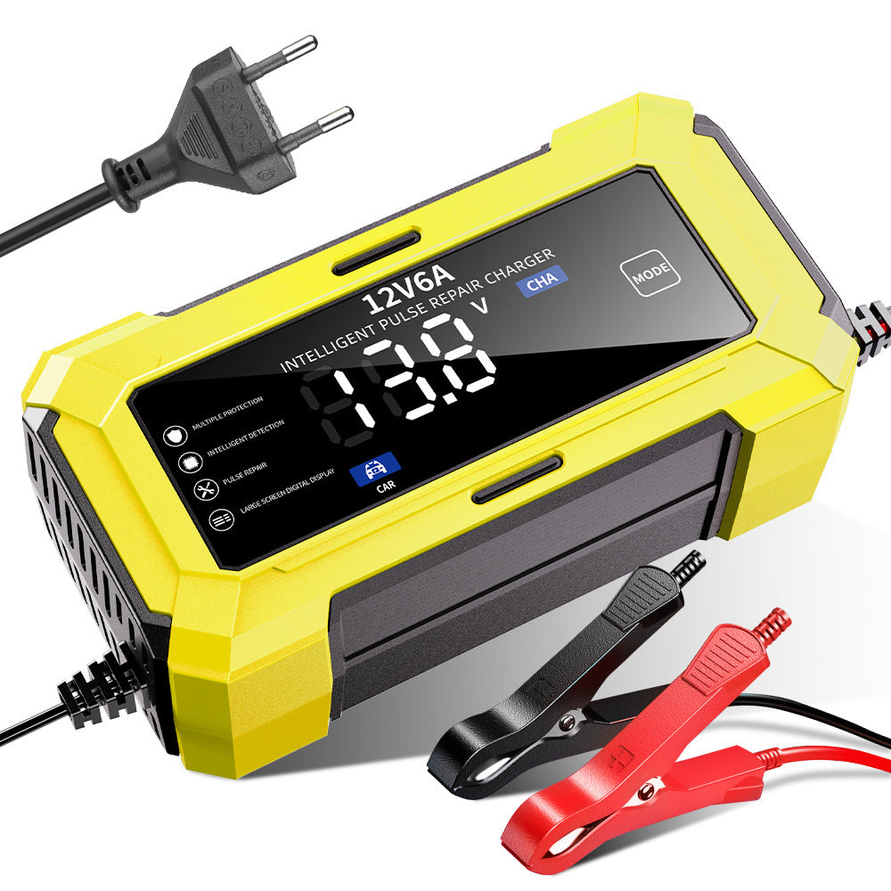 12v car battery charger 12v 6a motorcycle charger 14.6v 12v lifepo4 battery charger