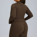 European and american style women's long-sleeved zip-up slim-fit quick-dry activewear jacket - autumn/winter plus size yoga outerwear