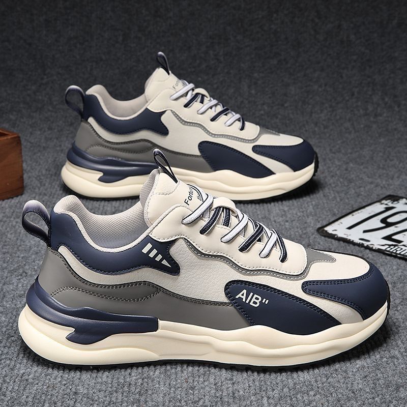 Argan men's shoes spring leather sneakers meneasiest for matchcasual shoes running non-slip heightening dad trendy shoes winter