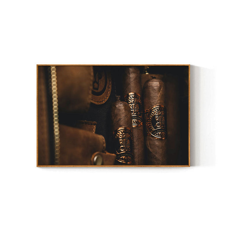 Cigar bar hanging painting American bar high-end club nightclub box wall decoration painting whiskey tobacco and alcohol shop mural