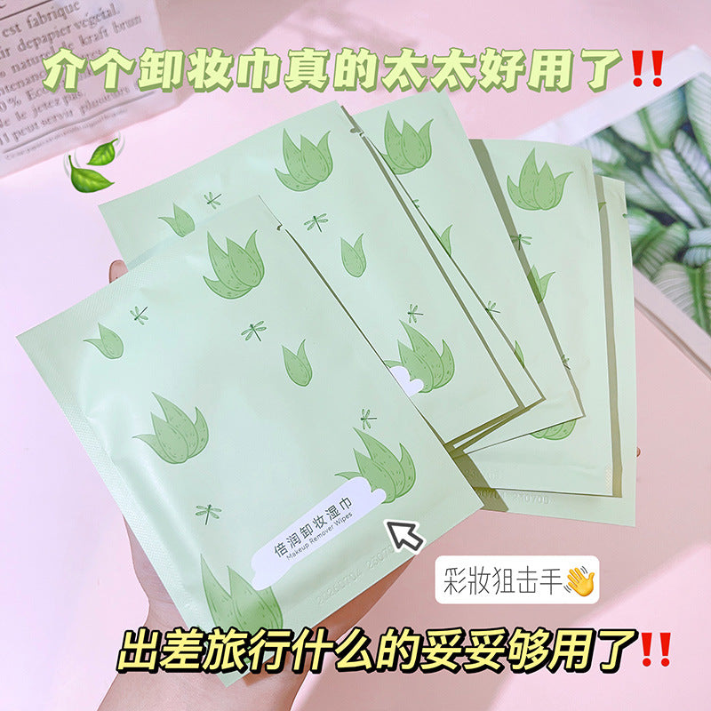 Snow belle double moisturizing makeup remover wipes one-piece independent packaging a must-have for lazy people on business trips 20 pieces in a box in stock wholesale