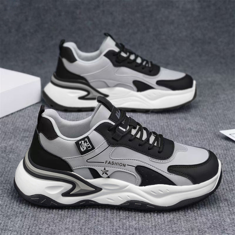 Men's shoes 2026 new spring collection: versatile, trendy, chinese-style leather, waterproof, lightweight, athletic, casual, running, student fashion sneakers