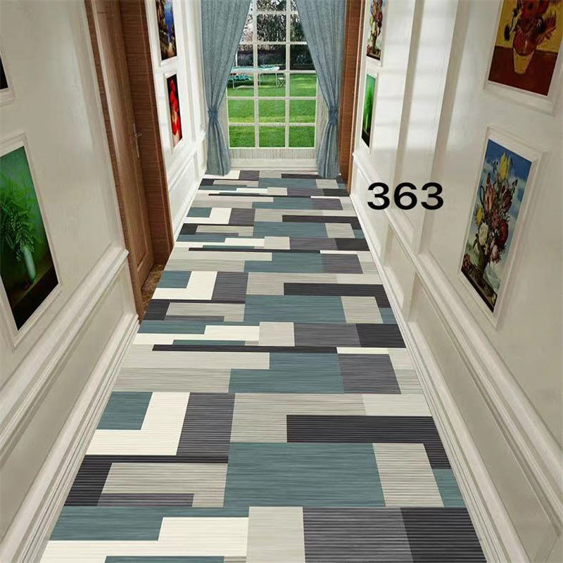 Minimalist modern 3d printed non-slip hallway carpet, hotel, mall, lobby, aisle floor mat roll, home use