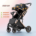 Lightweight newborn foldable high-view two-way new pushing baby stroller - sit & recline options for baby walking