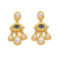 Wholesale devil's eye earrings - european & american cross-border jewelry, light luxury, high-end, retro, niche design, pearl drop earrings for women