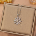 hot-selling diamond casual sunflower necklace accessible luxury niche jewelry for women with high-end sense of elegant and non-fading suit