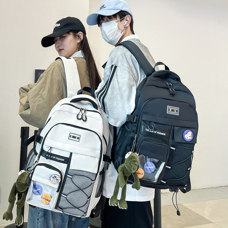 New primary school students, junior high school students, male burden reduction spine care schoolbag, high school boys, large-capacity women's ultra-light backpack