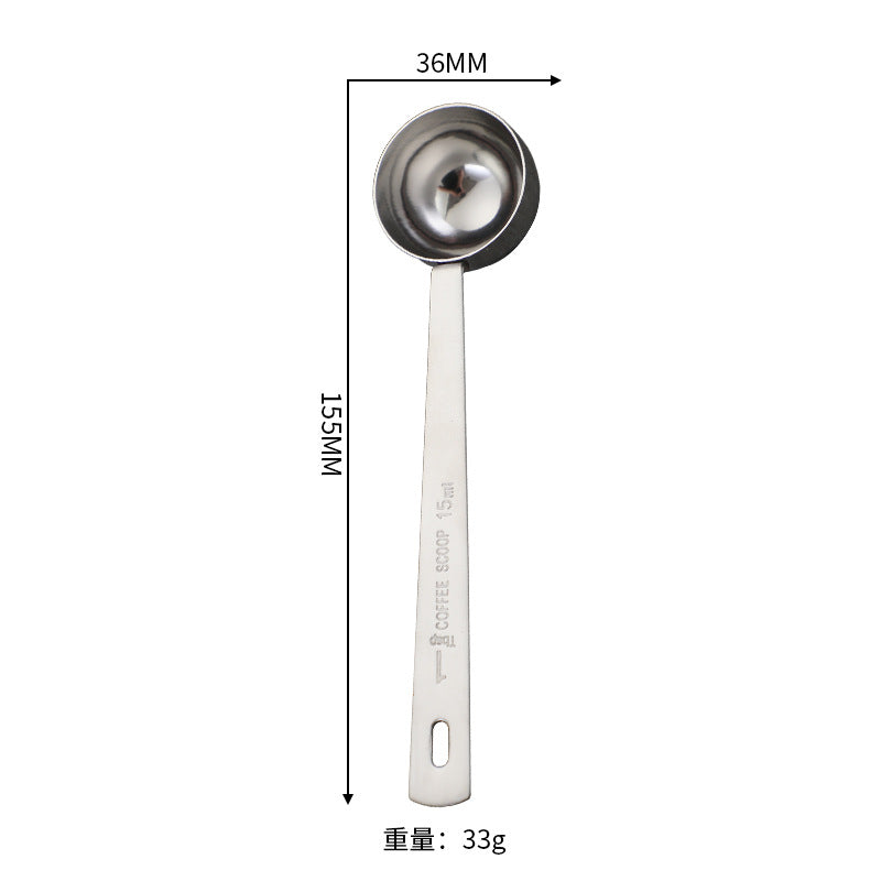 304 stainless steel baking measuring spoon, hanging hole thickened measuring spoon, coffee powder spoon, milk tea powder, fruit powder measuring spoon