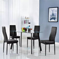 export glass dining table, suitable for home living rooms, small apartments, accommodating 4-6 people. rectangular tempered glass dining table for international trade