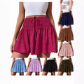cross-border  european and american women's summer fashion solid color drawstring athletic shorts