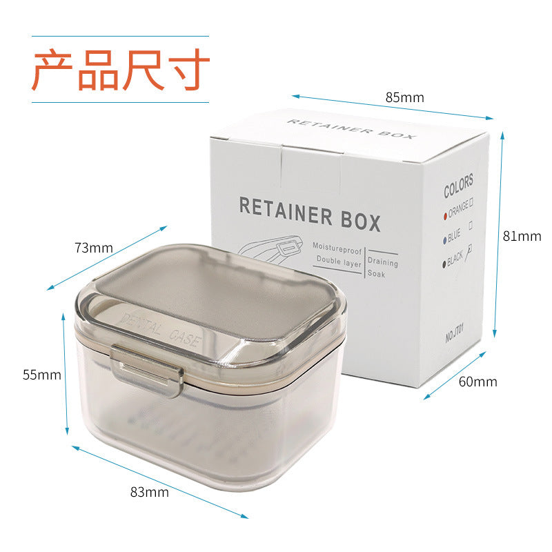 Dental Multifunctional Invisible Braces Storage Box Orthodontic Retainer Box Travel Portable Orthotics Cleaning Box Wholesale
