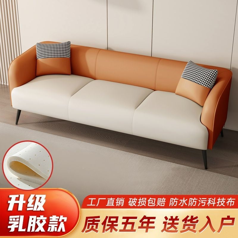 Fully assembled technical fabric sofa small apartment scandinavian double two or three people living room rental apartment popular style simple