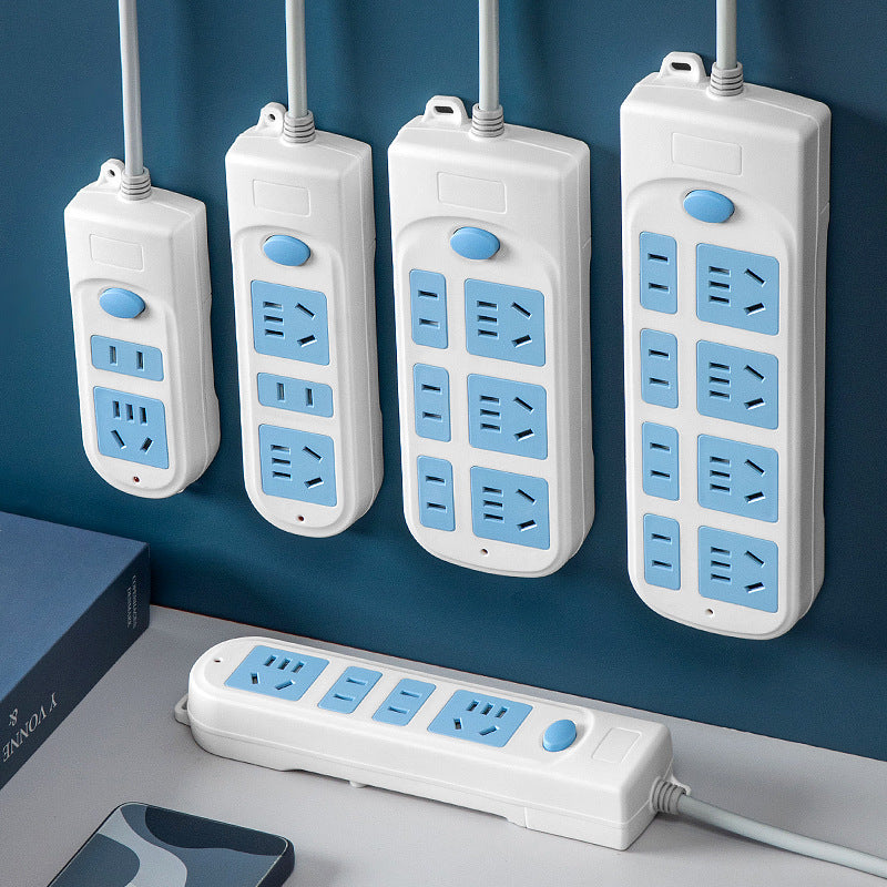 610 series 28-outlet power strip for dorms, 606 panel socket converter plug, corded power strip with long cord