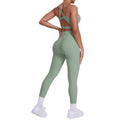 New arrival: barely-there feel, tight-fitting yoga set - one-shoulder, beautiful back sports bra with high-waisted, butt-lifting leggings - women's running & fitness outfit