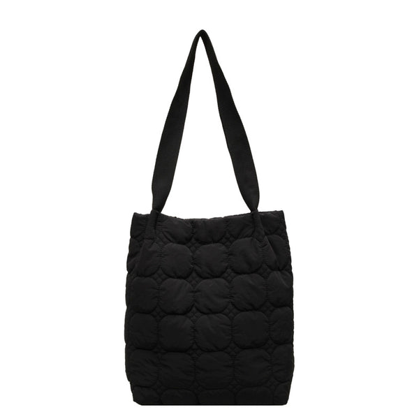 Spring new cotton clothes bucket bag fashionable and simple women's shoulder bag large-capacity cotton plaid portable women's bag