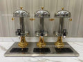Countertop stainless steel self-service hot & cold beverage dispenser, 8l commercial juice machine, hotel tea & coffee break water dispenser